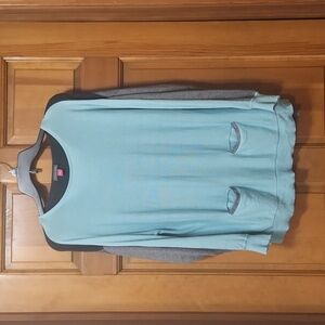 Vince Camuto Green/Gray Colorblock Sweater Women's Size Small, EUC